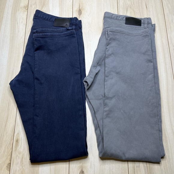 John Varvatos Bowery Slim Fit Straight Stretch Chino Jeans Lot Of 2 Men 33x33 - Picture 1 of 16